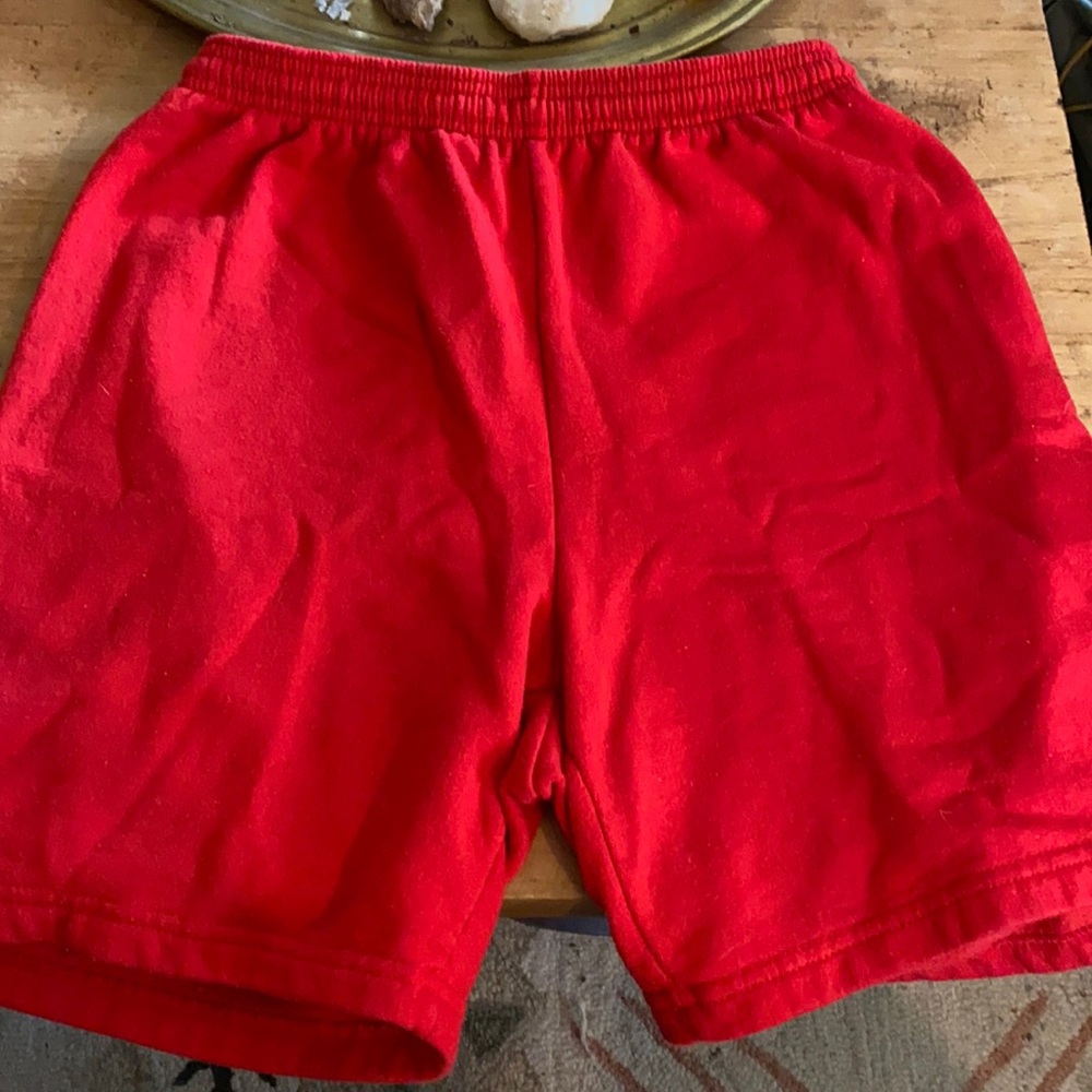 Bright red vintage sweat shorts